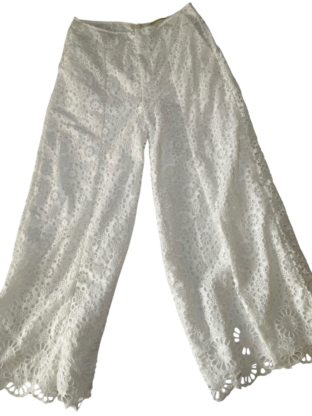 Maeve White Lace Wide Leg Pants - Picture 2 of 9